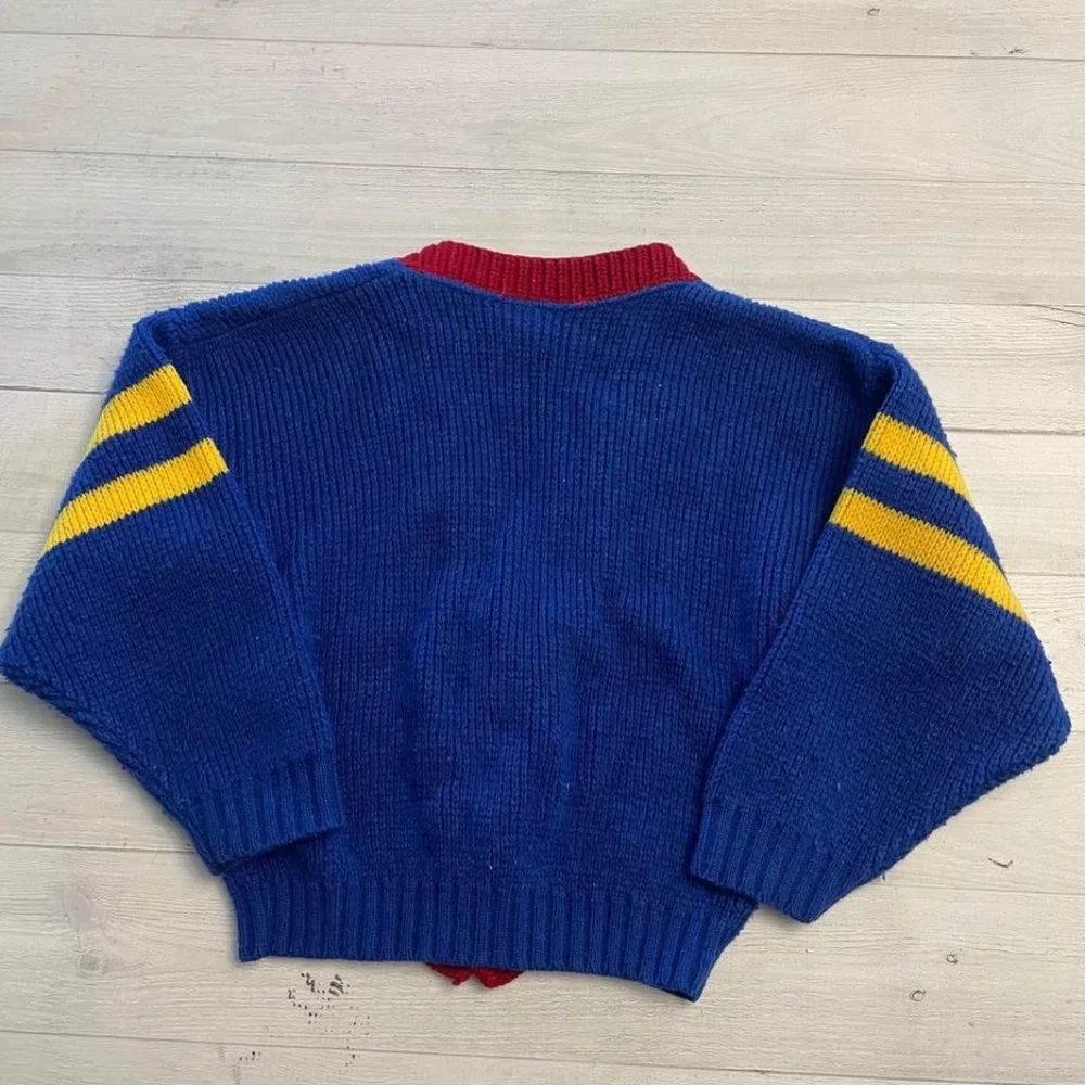 vintage boys colorblock cardigan size 4‎
